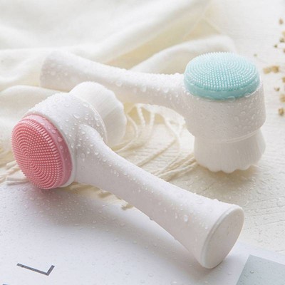 Amazon Hot Sell Portable Mini Soft Facial Cleaning Brush Silicone Face Scrubber